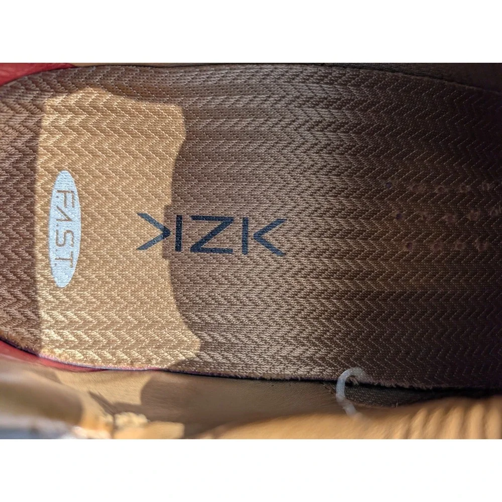 Kizik Fast Shoe Court 11.5 M Brown New York Hands Free Leather Slip On
